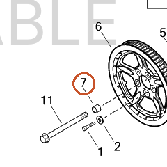 Harley-Davidson Spacer, Fr Whl Bearing, X