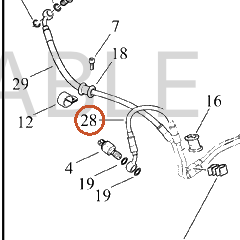 Harley-Davidson Brake Line, Abs, Ehcu-To-Rr Mast