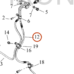 Harley-Davidson Brake Line, Abs, Ehcu To Rr Mast
