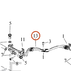 Harley-Davidson Brake Line, Abs, Ehcu-To-Fr Mas