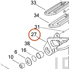 Harley-Davidson Lever Assembly, Footbrake