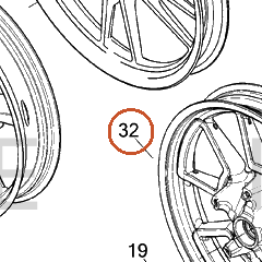Harley-Davidson Whl, Fr, 5spk, 19x2.5