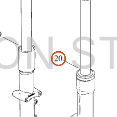 Harley-Davidson Fork, Fr Tlscp, Left, Blk
