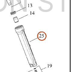 Harley-Davidson Fork Slider, Std, Rh, Buffed, Blk,