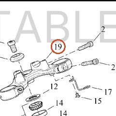 Harley-Davidson Clamp, Upr Tpl, Blk