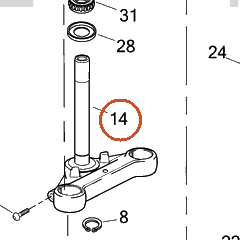 Harley-Davidson Lower, Triple Clamp Assembly