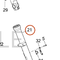 Harley-Davidson Fork Slider, Lh(Po)