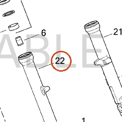 Harley-Davidson Fork Slider, Rh(Po)