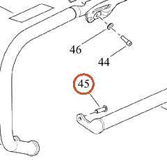 Harley-Davidson Leg, S-Stnd, Assembly, Tall, Blk