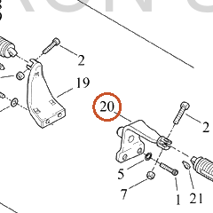 Harley-Davidson Bracket/Pin Assembly, Rh/Footpeg, Chrom
