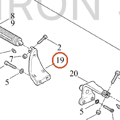 Harley-Davidson Support, Lh/Footpeg, Chrome-Mach'g