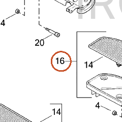 Harley-Davidson Footpeg, Passenger, Operator