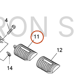 Harley-Davidson Rubber Assembly, Rh/Ftrest