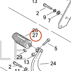 Harley-Davidson Rubber Assembly, Lh/Ftrest