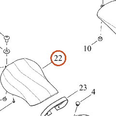 Harley-Davidson Seat, Passenger, Pillion