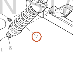 Harley-Davidson Shock Assembly, Rr