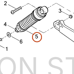 Harley-Davidson Shock Absorber, Rr/Blk Chrome
