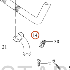 Harley-Davidson Riser, Lower H-Bar, Chrome