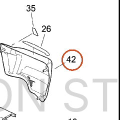 Harley-Davidson Sidecover, Rh/Pntd