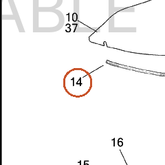 Harley-Davidson Trim Strip, W'shld