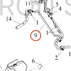 Harley-Davidson Hose, Carbon Cstr, Prg Sol To Mi