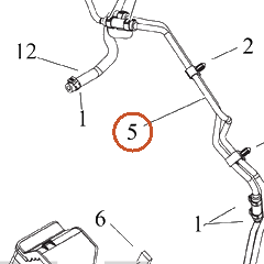 Harley-Davidson Hose, Carbon Cstr, Midpt To Cstr