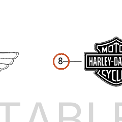 Harley-Davidson Medallion, Rh, F'tank
