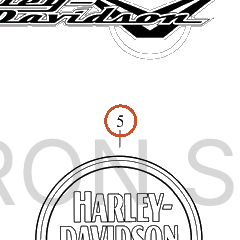 Harley-Davidson Medallion, Rh/F'tank
