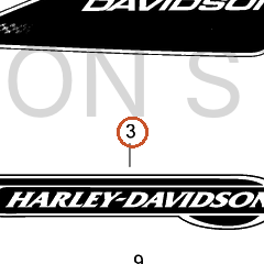 Harley-Davidson Medallion, F/Tank, Rh