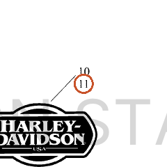 Harley-Davidson Medallion, Rh/F'tank
