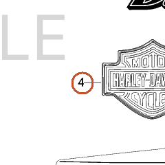 Harley-Davidson Medallion, Rh/F'tank