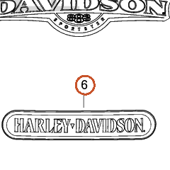 Harley-Davidson Medallion, F/Tank, Rh