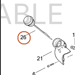 Harley-Davidson Dipstick Assembly, W/Black Cap