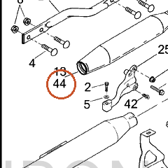Harley-Davidson Muffler Assembly, Rr, Chrome, Australia