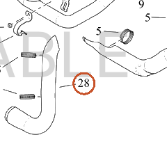 Harley-Davidson Shield, Exhaust, Rear Pipe, Chrome