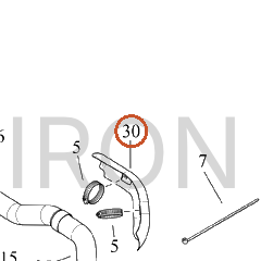 Harley-Davidson Shield, Exhaust, Crossover, Chrome