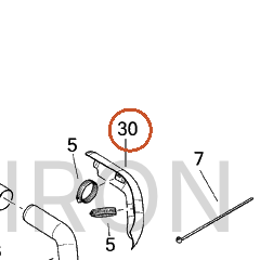 Harley-Davidson Shield, Exhaust, Crossover, Black