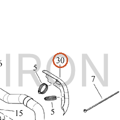 Harley-Davidson Shield, Exhaust, Crossover, Black