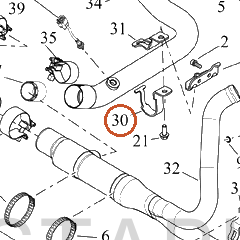 Harley-Davidson Strap/Clamp, Exhaust Mt, X