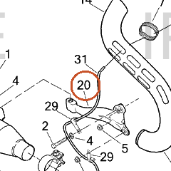 Harley-Davidson Bracket, Exhaust Mt, Blk
