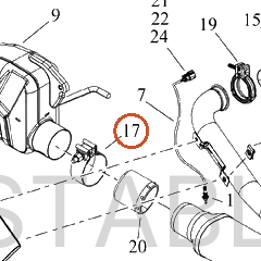 Harley-Davidson Clamp, Exhaust, X