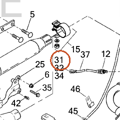 Harley-Davidson Mounting Bracket, Front Exhaust
