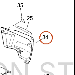 Harley-Davidson Sidecover, Lh/Pntd