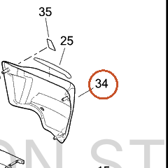 Harley-Davidson Sidecover, Lh/Pntd