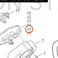 Harley-Davidson Instr Cluster, Km/H