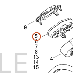 Harley-Davidson Instr Cluster, Mph