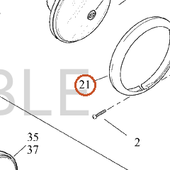 Harley-Davidson Black Headlamp Trim Ring