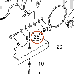 Harley-Davidson Headlight Mounting Block