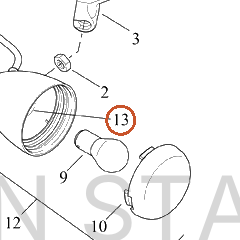 Harley-Davidson Socket Assembly, Front/Dom