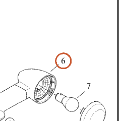Harley-Davidson Turnsignal, Assembly, Lh/Front, Hdi